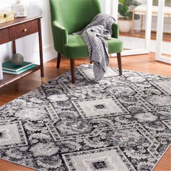 Safavieh 9 x 12 ft. Brentwood Transitional Power Loomed Rectangle Rug Black & Ivory BNT827Z-9 - main